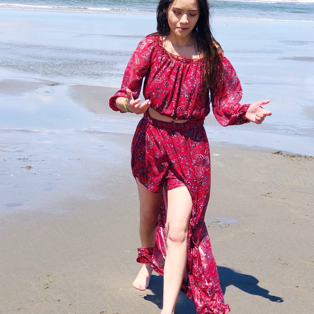 Floral maxi skirt